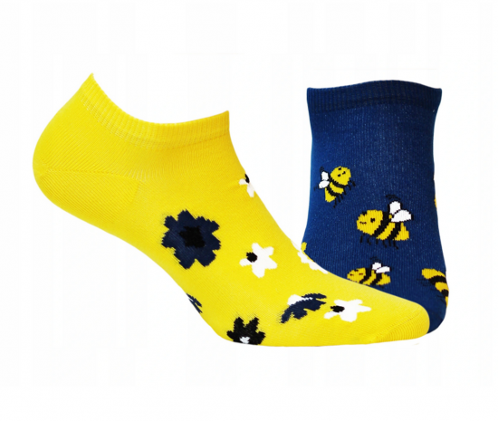 Wolafunkysneakersokkenbijenbloemen1 0